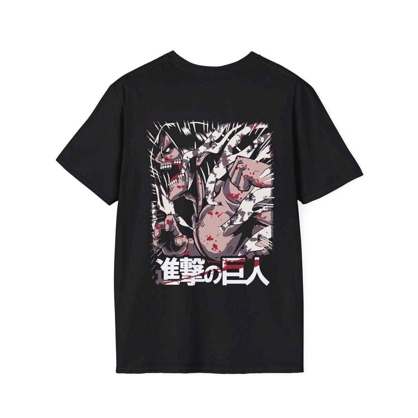 Eren Attack on Titans Anime Series Manga NewUnisex Softstyle T-Shirt